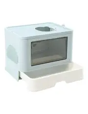 [PaWz] Foldable Cat Litter Box Tray in Blue