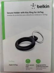 Belkin Secure Holder with Reflector Key Ring for AirTag - Black