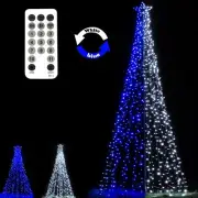 Outdoor Lighting Christmas Tree Lights 7.8Ft Cone Tall Star Topped Artificial...