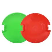 Superio 2 Pack Spiral Winter Snow Sled with Hand Grip, 26" Round Saucer Sled
