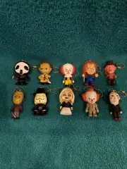 Horror Character Ornament Set of 10 - Keychains - Zipper Pulls - Horror Decor