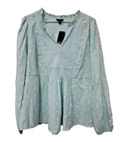 NWT Torrid Women's Top light Blue Casual SZ 1