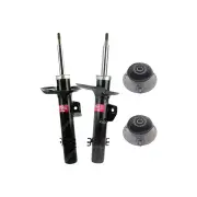 Pair Front KYB Shock Absorbers + Strut Top Mount Kit for BMW X3 E83 SUV 04-11