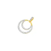 Alora 10ct Gold 1 Carat Tw Lab Grown Diamond Double Circle Pendant