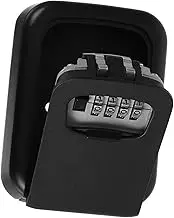 HOMSFOU 1 Set Wall Mount Key Lock Box with Resettable Code Combination Lock Box for Outdoor Use Design for Keys for Home Apartment School and Business Security