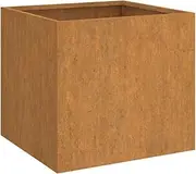 vidaXL Corten Steel Planter - Durable and Rusty-Coloured, Ideal for Outdoor Gardens, Patios and Balconies, Easy Assembly, Natural Rusting Over Time, Dimensions: 49x47x46 cm