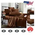 King Size Satin Bed Sheet Set - 6 Piece, Cooling Touch, Pillowcases Included