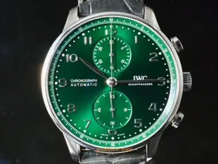[好時計]IWC 萬國錶 IW371615 Portuguese 綠面 葡萄牙 透明錶背 41mm八年保固 WS847