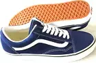 Vans Men's Old Skool Color Theory Beacon Blue White Striped Shoes Size 11.5 NIB