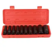Impact Socket Set 10pcs 1/2 Inch Drive Deep Impact Socket Set Tool Set 6 Point