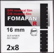 Fomapan B&W Reversal 100 ft DOUBLE 8mm [Regular 8] Film ISO 100 Ex. 2024-09