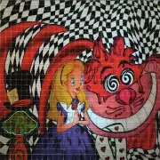 Alice in Wonderland by Tripsy Lou BLOTTER ART perforated paper tabs