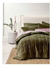 [Aura Home] Luxury Velvet Coverlet in Caper