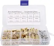 120PCS M4 Male Female Brass Spacer Standoff Screw Nut Assortment Kit