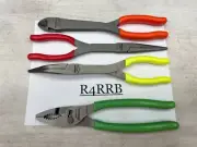 Snap-on Tools USA NEW 4 Piece MULTI COLOR Soft Grip Heavy Duty Pliers Lot Set