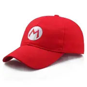 Super Mario Bros Adjustable Baseball Cap For Women Men Trucker Hat Halloween Mario Luigi Cosplay Basecap Red