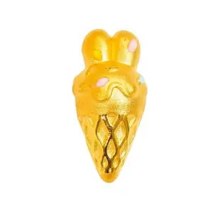 【金品坊】黃金串珠兔兔冰淇淋潘珠 0.28錢±0.03(純金999.9、黃金潘珠、可串潘環)