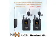 E-Lektron U-2BL Dynamic UHF 20 Channels Tunable Universal 2 Wireless bodyback Lavalier Microphone With Mini Plug Receiver