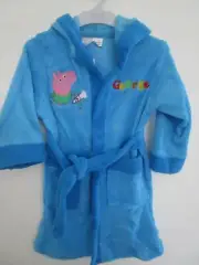 Boys Peppa Pig George Dressing Gown Size 2,3,4 NWT BLUE