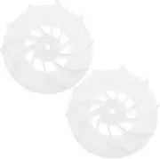 ADOCARN 2pcs Hair Dryer Blade Accessories Portable Air Compressor Mini Blow Dryer Small Hair Dryer Blowdryer Fan Blade Round Shaft Compressor Blade Replacement Fan Blade White Plastic