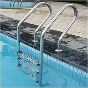 Swimming Pool Ladder,Pool Step,2/3-Step In-Ground Stainless Steel Step,Easy to Use for Above Ground Swimming Pools(3Step)