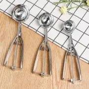 3pcs Ice Cream Scoops Fruit Balls Maker Stainless Steel Spoon Melon Baller