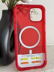 Tech21 Evo Check Flex Case Cover for iPhone 14 Shock Resistant + Glass - Red