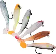 GALPADA 6pcs Realistic Soft Fishing Lure Simulated Baits for Bass and Lightweight Outdoor Fishing Gear for and Freshwater Adventures