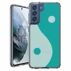 For Samsung Galaxy S20 S21 S23 S24 FE 5g TPU Case+Glass(YinYang Teal)