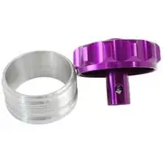 Aeroflow 2" Alum Weld Bung And Cap Purple With Roll Over Valve - AF460-32-RV-PUR