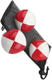 IOIUSKKU Fun and Exciting Clown Juggling Ball Toss Ball Sports Training Juggle Toy, Red White, 6.3cm