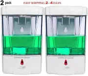 2 Pack 700ML Automatic Liquid Wall Mount Soap Dispenser Touch-less Sensor