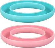 EXCEART Bobbins Ring Plastic Spool Holder Storage Container Sewing Case Container for Sewing Machine Bernina Pfaff Elna Babylock Juki 2pcs (Blue Pink)