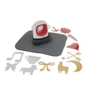 Cricut EasyPress Mini, Mat and Glitter IronOn Shapes 2007895 NEW
