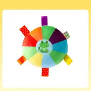 GGP 3 Pcs Frog Pattem Plush Dog Chew Toy With Sound - Interactive Frisbee For Teeth Grinding & Play - Durable Non Toxic Pet Toy