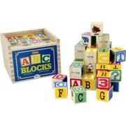 Schylling Alphabet Wood Building Blocks Kids Learning/Educational Toy/Game 19m+