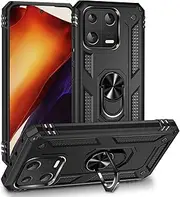 Compatible with Motorola Edge 30 Pro/Edge X30 Cover,Compatible with Motorola Edge+ Plus 2022 / Edge+ 5G UW 2022 Phone Case with Ring Stand 2 in 1 Cases Cover Black