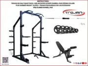 Squat Rack Inc Dips FID Bench 70 Kg Olympic Plates 7' Oly Bar