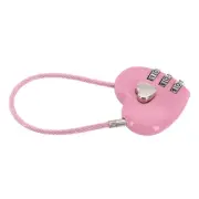 Password Padlock 3-digit Password Backpack Compact Concentric Lock Long