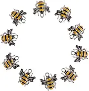 TEHAUX DIY Jewelry Charms 10pcs Yellow Pendants Alloy Jewelry Making Charms for Necklace Bracelet