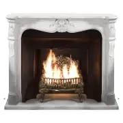Louis XV Provincial Marble Mantel, Statuary White