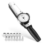 Dial Torque Wrench, 0.3-3N.m Dial Indicator Torque Wrench with Sockets Set (4...