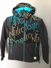 O'Neill Hubble Hooded Jacket Youth Ski Snowboard Winter Black-Blue O'Neill Sz 8