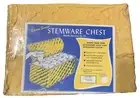 Richard's Homewares - Stemware Storage Chest for Up to 12 Glasses - Gold—NEW