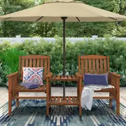 ALFORDSON Outdoor Loveseat Armchairs Patio Garden Furniture Bench Brown