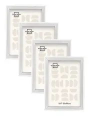 [Studio Nova] Bronte Bevel Box Photo Frame 5x7 Set of 4 in White