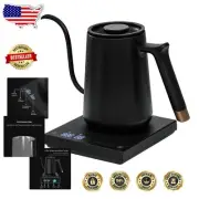 600ML Stainless Steel Gooseneck Kettle - Smart Temperature Control for Brewing