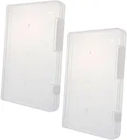 jojofuny 2pcs Box Plastic Storage Bins with Lids File Organizer for Office Home School Material Storage Containers for Papers Receipts More