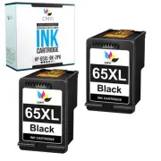CMYi 2PK Compatible 65XL Black Ink Cartridge for HP DeskJet 2600 2620 2622 2624