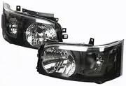 Rim 212-11H1PXRDEM2 Crystal Headlight Assy (Matte BK) Genuine Levelizer Transplant Model for 200 Series Hiace 1/2 Type (Until June 2010)